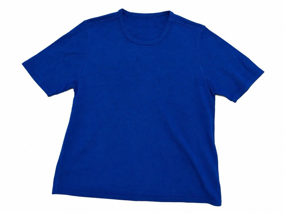 Women’s Small Royal Blue Short Sleeve Knit Shirt Crew Neck Lightweight